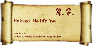 Makkai Heléna névjegykártya